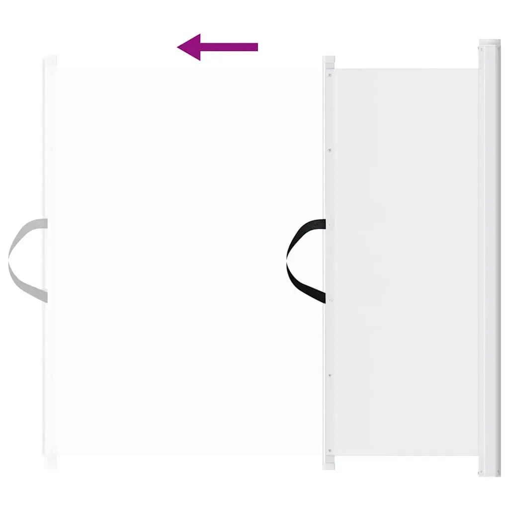 Retractable Pet Gate in White, 102.5x125 cm