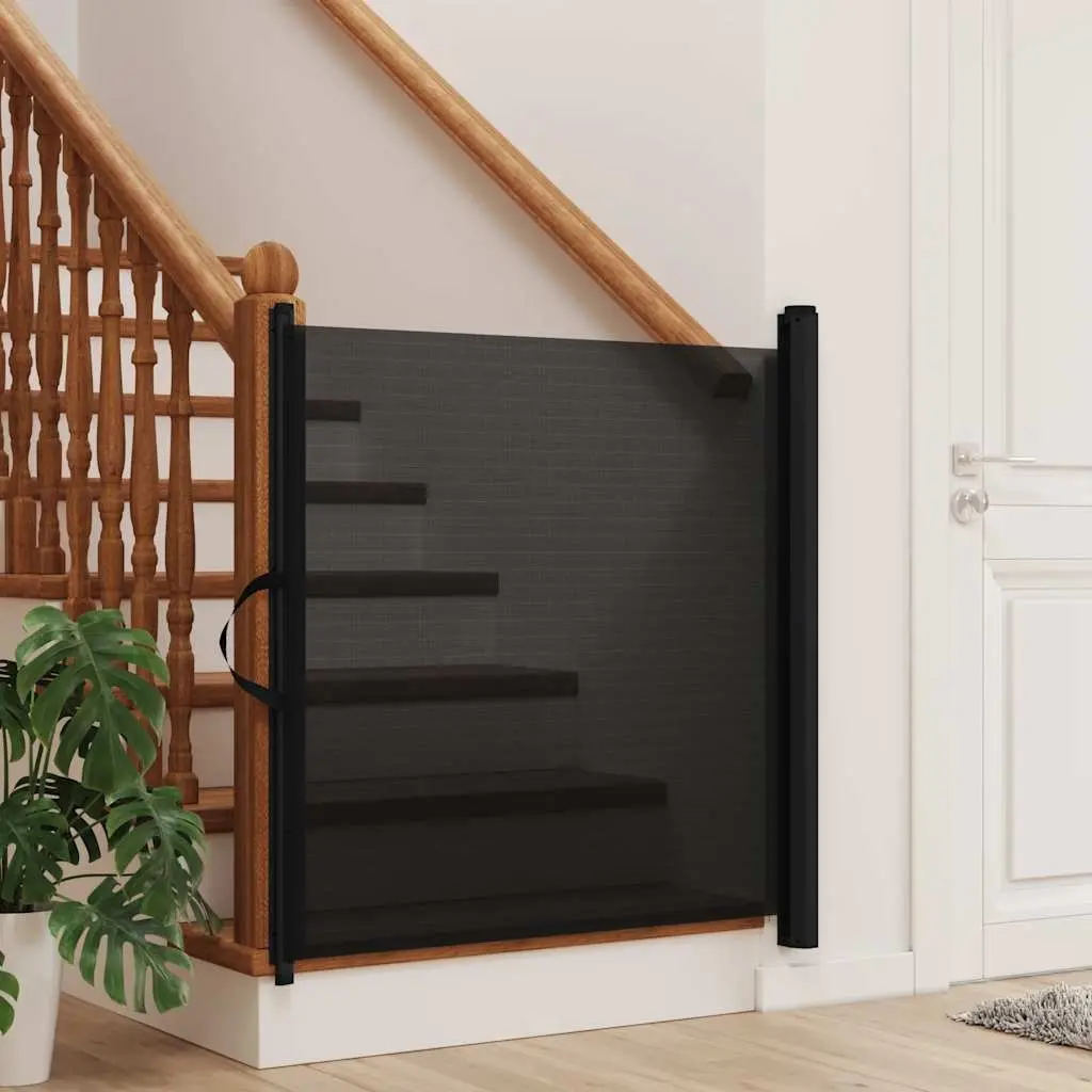Black Retractable Pet Gate 82.5 x 125 cm
