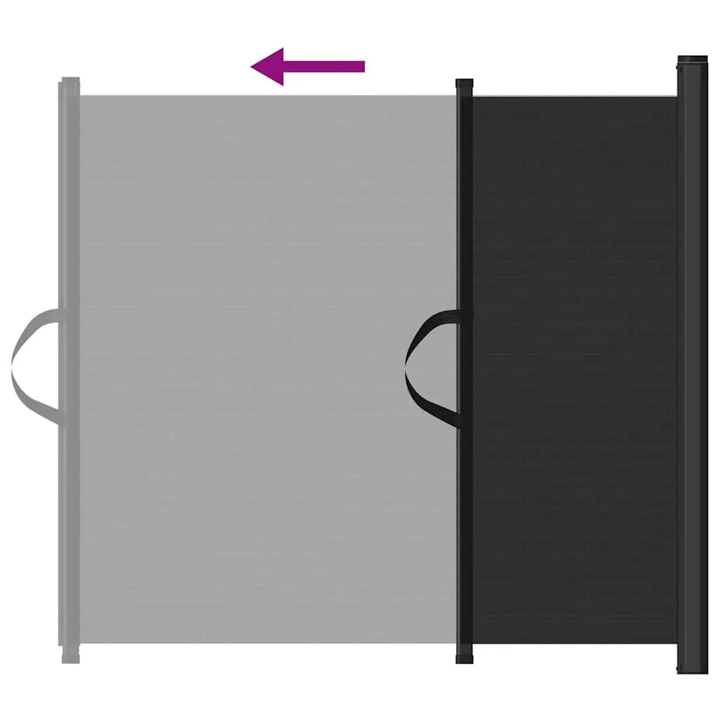 Black Retractable Pet Gate 82.5 x 125 cm
