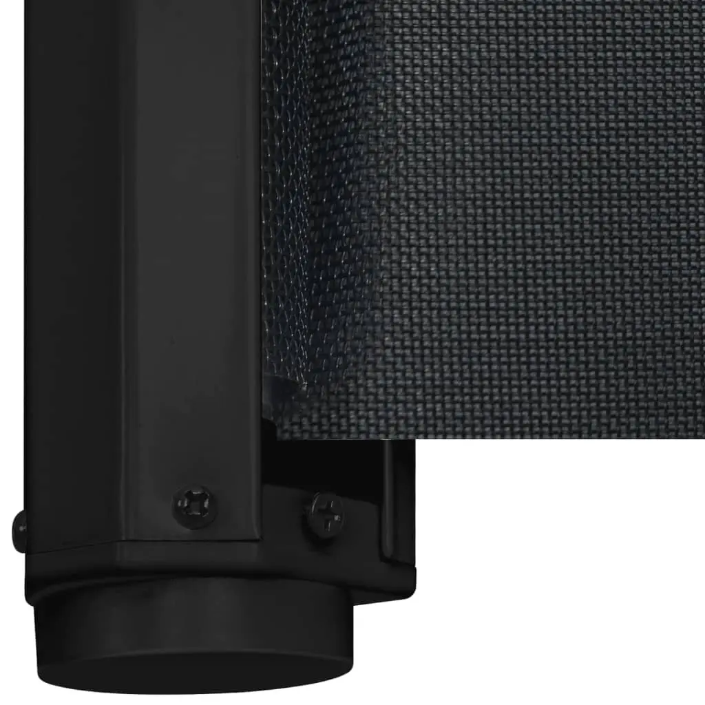 Retractable Pet Gate Polyester Metal 117.5x125cm Black