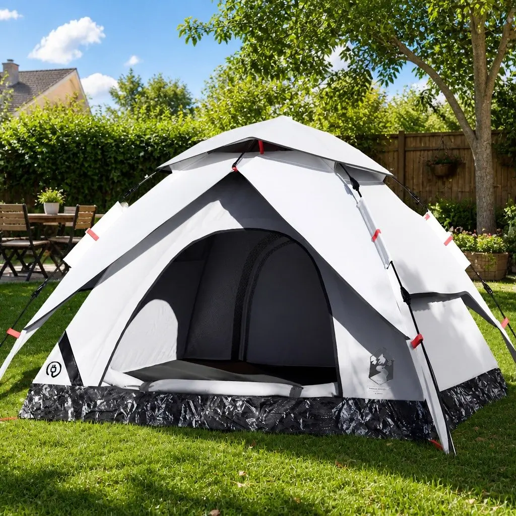 4-Person Camping Dome Tent with Quick Setup