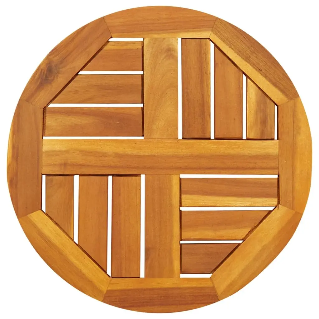 Acacia Round Solid Wood Table Top Ø40x2 cm for Dining