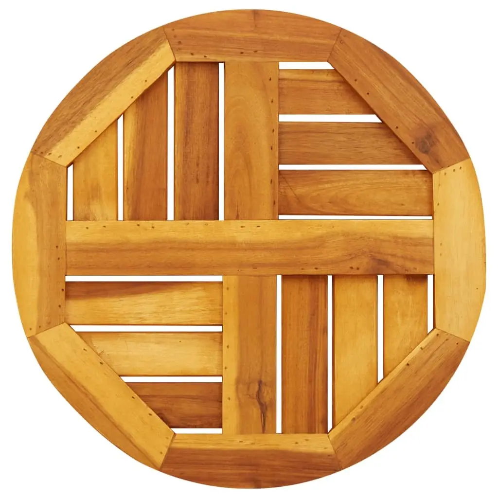 Acacia Round Solid Wood Table Top Ø40x2 cm for Dining