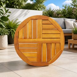 Round Acacia Wood Table Top Ø50x2 cm for Durable Upgrades