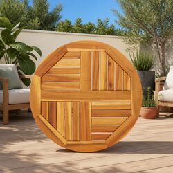 Acacia Wood Round Table Top Ø60x2 cm for Dining