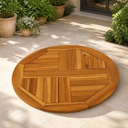 Acacia Wood Round Table Top Ø60x2 cm for Dining