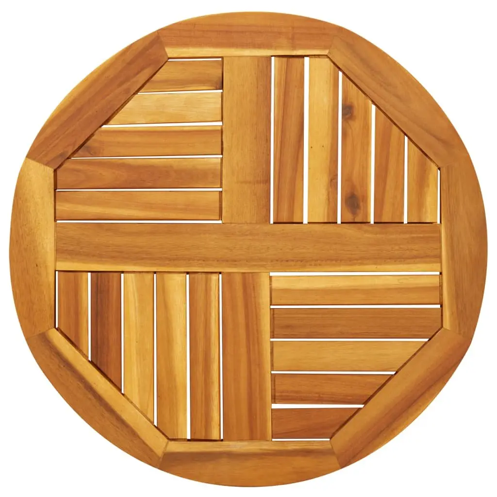 Round Solid Acacia Wood Table Top Ø60x2 cm Brown