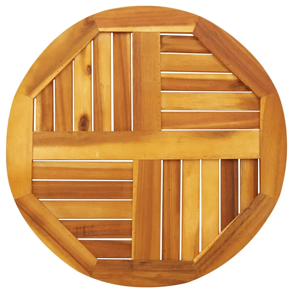 Round Solid Acacia Wood Table Top Ø60x2 cm Brown