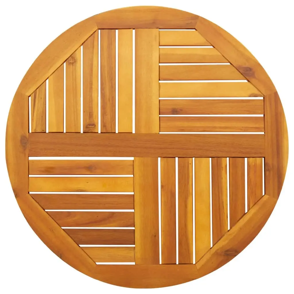 Acacia Wood Round Table Top Ø70x2 cm for Dining or Garden
