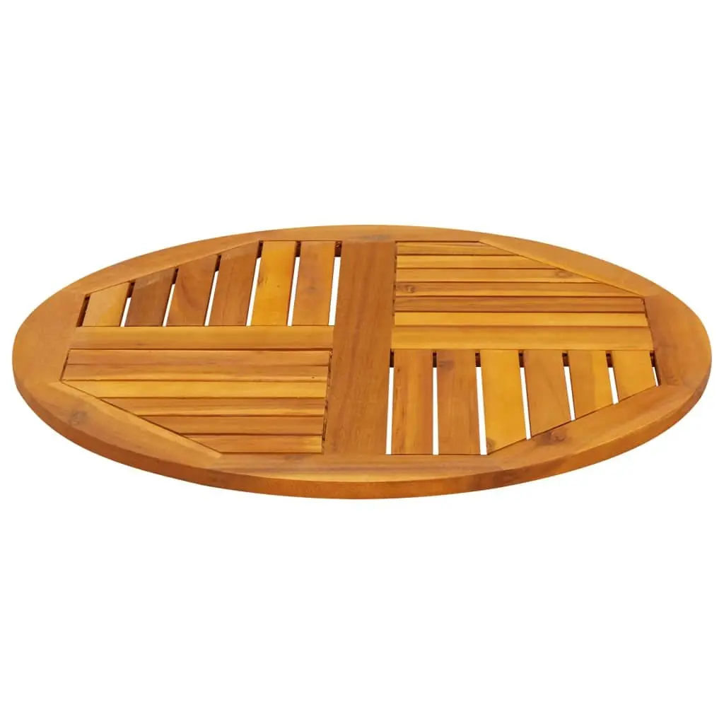 Acacia Wood Round Table Top Ø70x2 cm for Dining or Garden