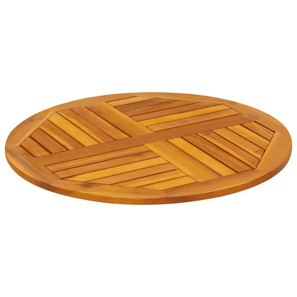 Acacia Wood Round Table Top Ø70x2 cm for Dining or Garden