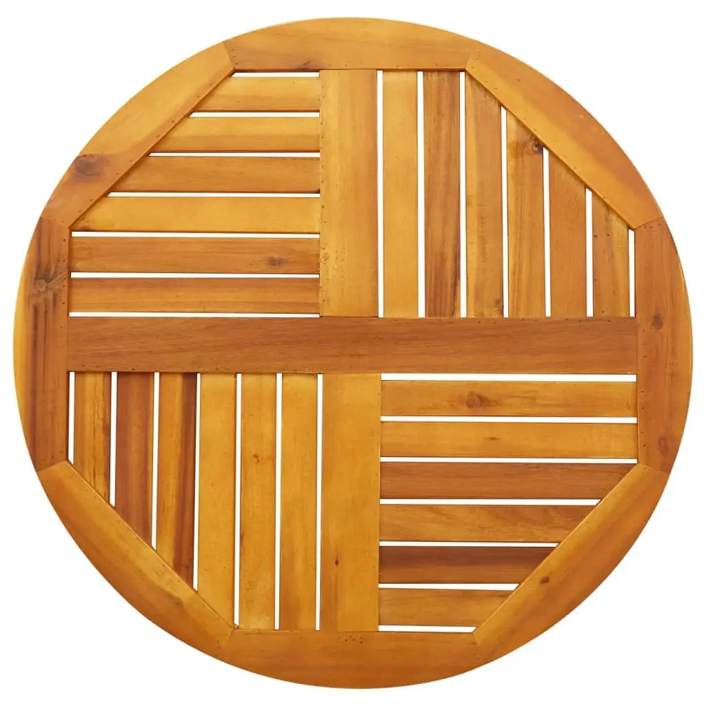 Acacia Wood Round Table Top Ø70x2 cm for Dining or Garden