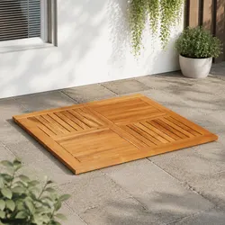 Brown Acacia Solid Wood Square Table Top 90x90x2.2 cm
