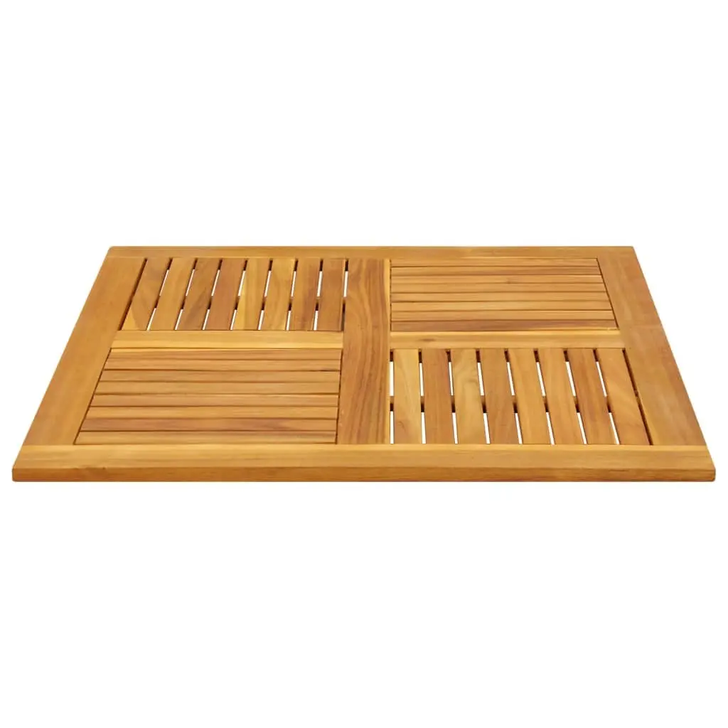 Brown Acacia Solid Wood Square Table Top 90x90x2.2 cm