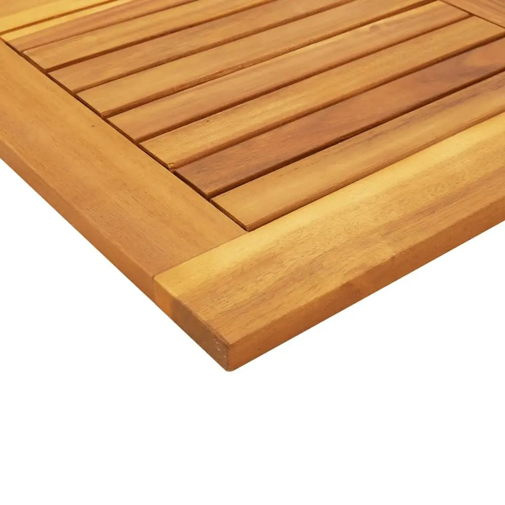 Brown Acacia Solid Wood Square Table Top 90x90x2.2 cm