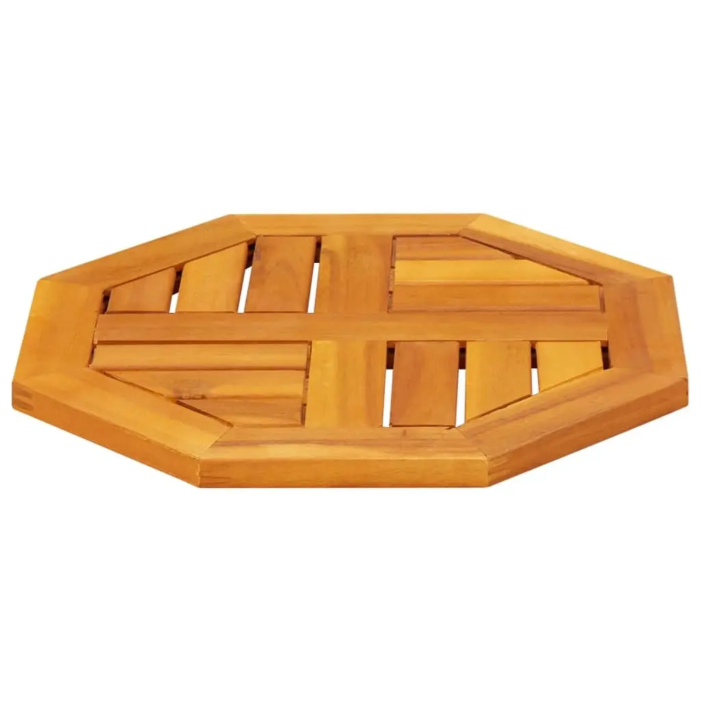 Octagonal Wooden Table Top 40x40x2 cm Brown Acacia