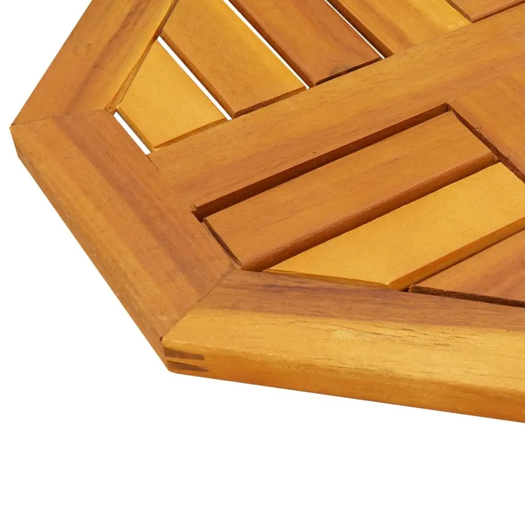Octagonal Wooden Table Top 40x40x2 cm Brown Acacia