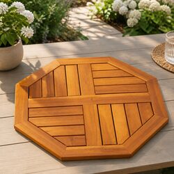 Durable Octagonal Wooden Table Top 50x50x2 cm Brown