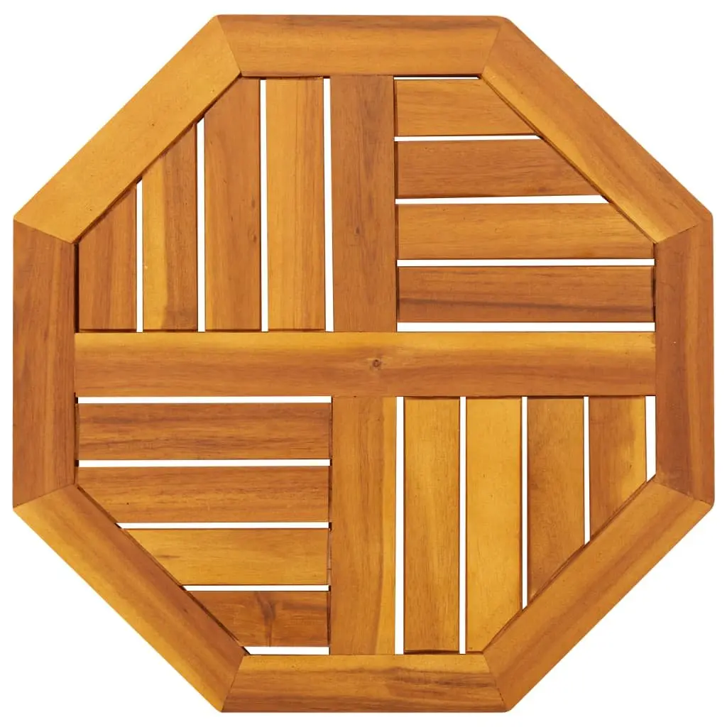 Octagonal Table Top Solid Acacia Wood 50x50x2 cm Brown