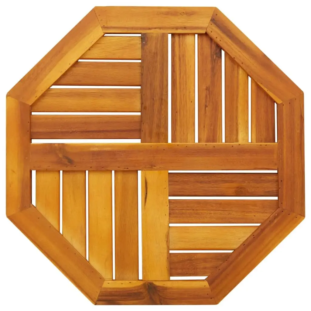 Octagonal Table Top Solid Acacia Wood 50x50x2 cm Brown
