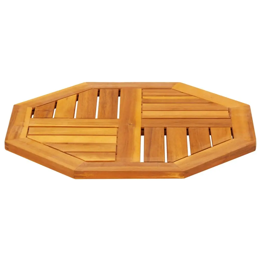 Octagonal Table Top Solid Acacia Wood 50x50x2 cm Brown