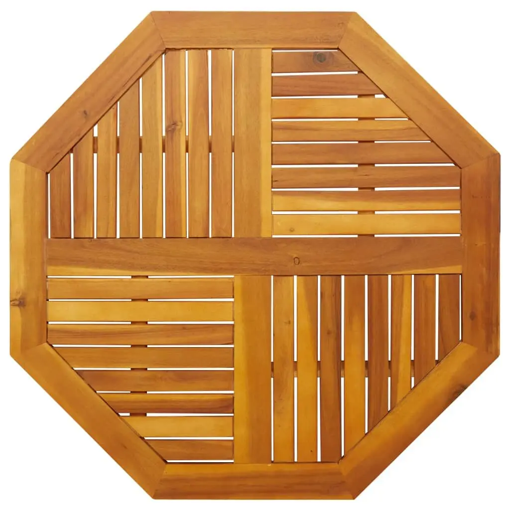 Octagonal Table Top Solid Acacia Wood 90x90x2.2 cm Brown