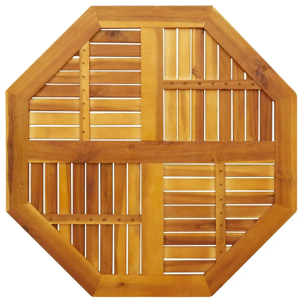 Octagonal Table Top Solid Acacia Wood 90x90x2.2 cm Brown