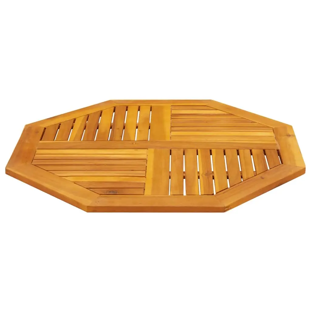 Octagonal Table Top Solid Acacia Wood 90x90x2.2 cm Brown