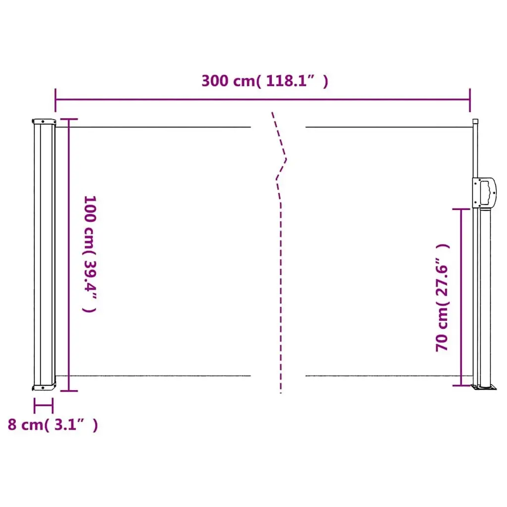 Retractable Side Awning for Outdoor Privacy
