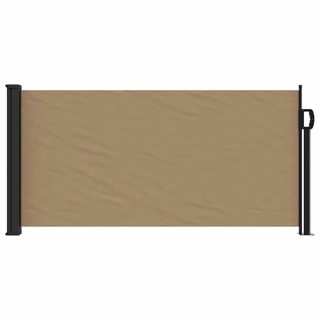 Taupe Retractable Side Awning for Privacy