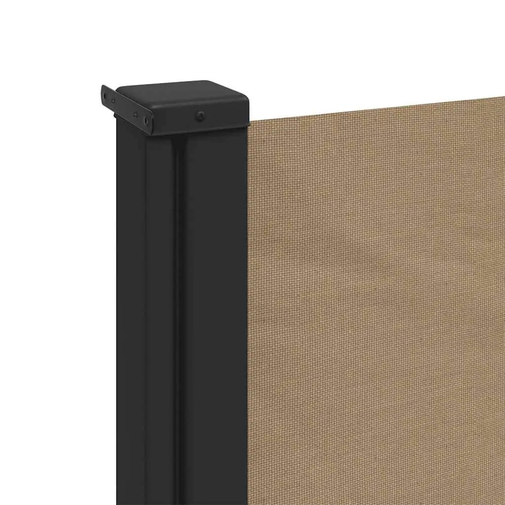 Taupe Retractable Side Awning for Privacy