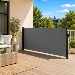 Durable Retractable Side Awning Anthracite 117x300cm