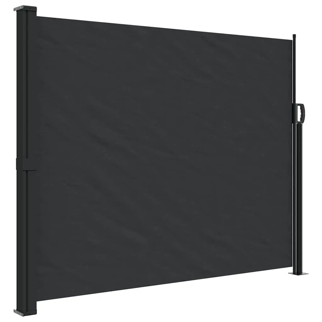 Black Retractable Side Awning 160x300 cm