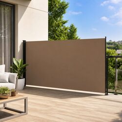 High-Quality Retractable Side Awning 160x300cm Taupe