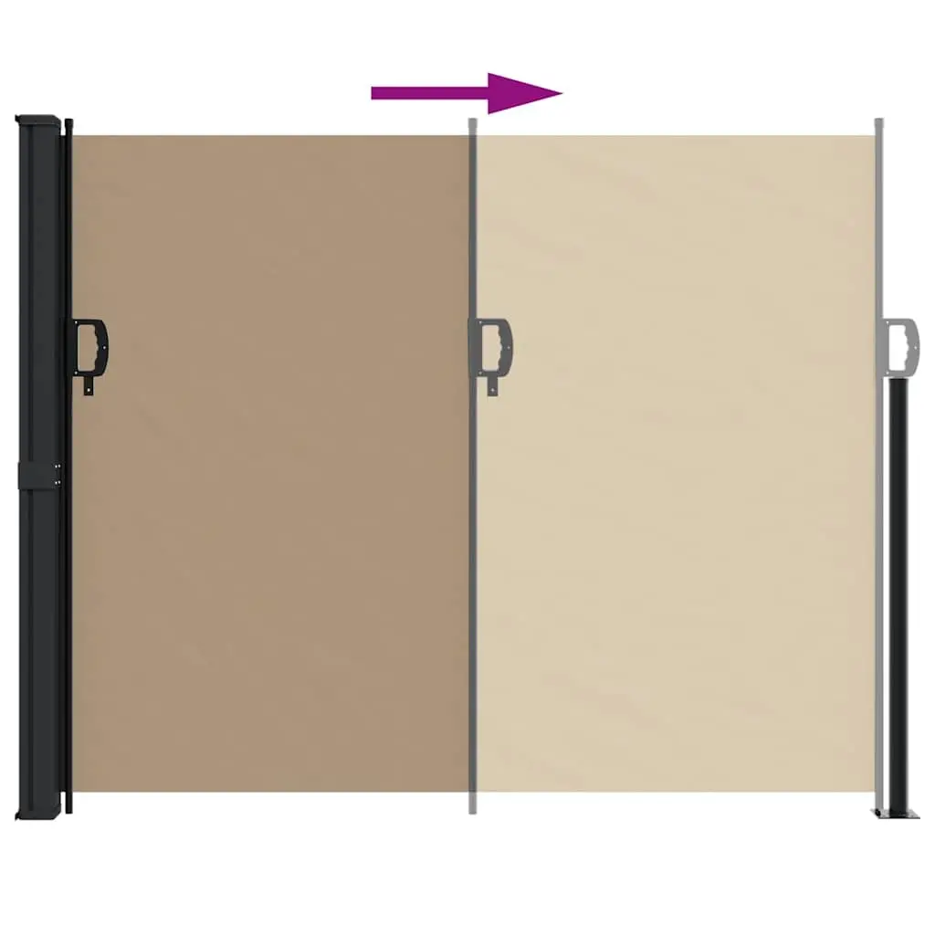 Retractable Side Awning Polyester 160x300cm Taupe