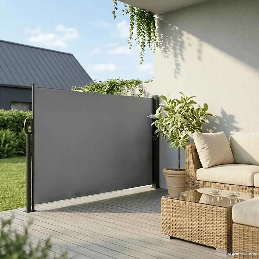 Retractable Side Awning Anthracite 160x300cm