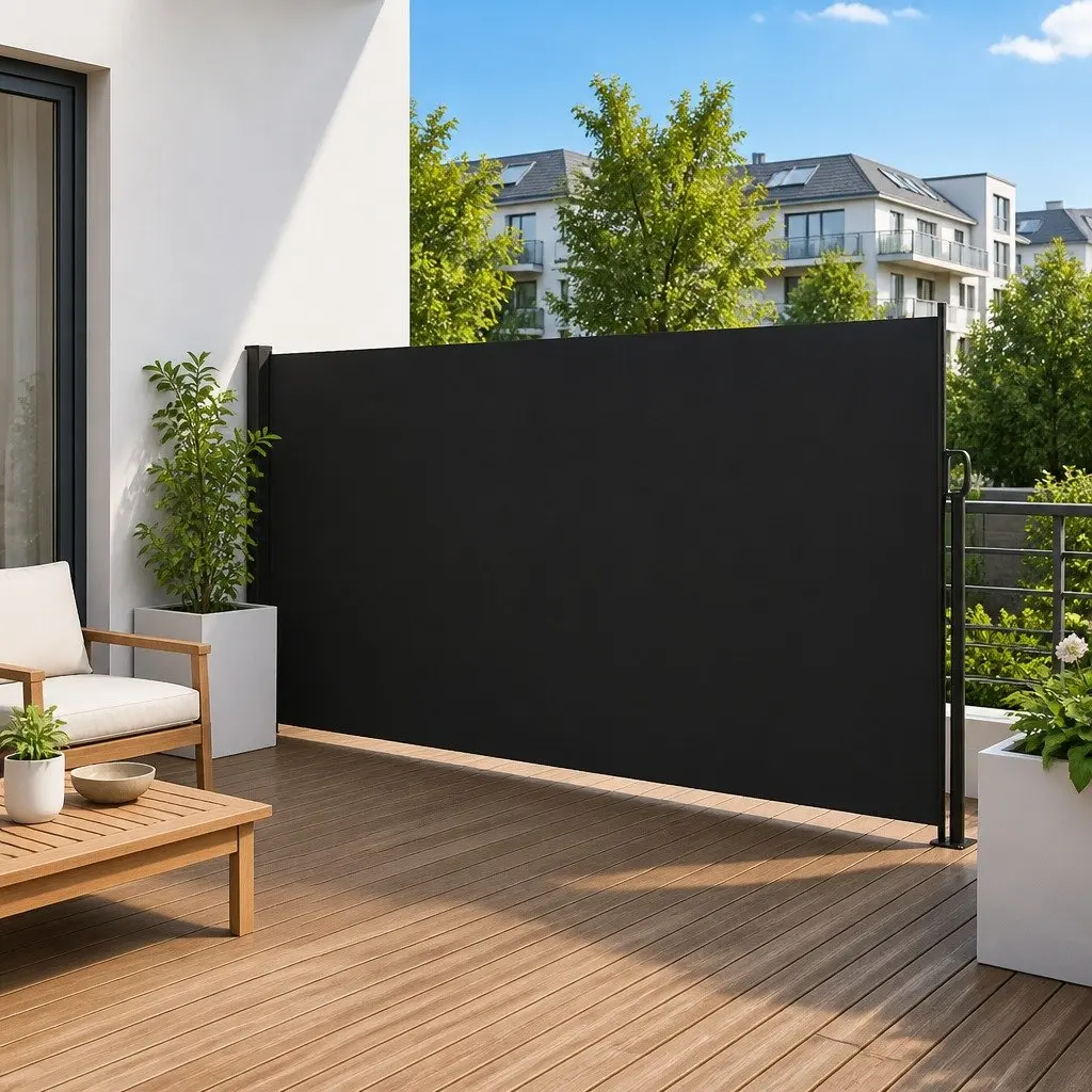 Retractable Side Awning 180x300cm Black