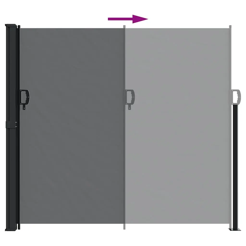 Retractable Side Awning 180x300cm Black