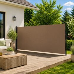 High-Quality Retractable Side Awning Taupe 180x300cm
