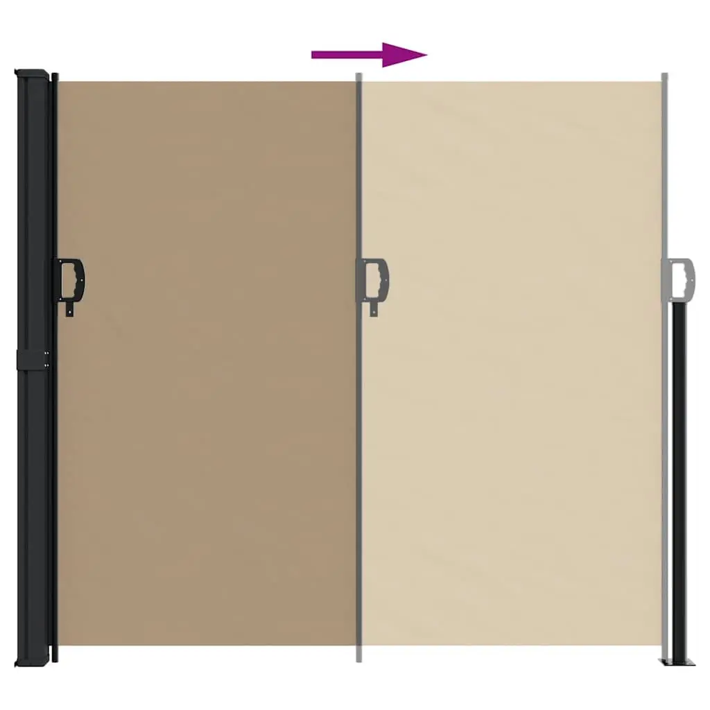 Retractable Side Awning Taupe 180x300cm