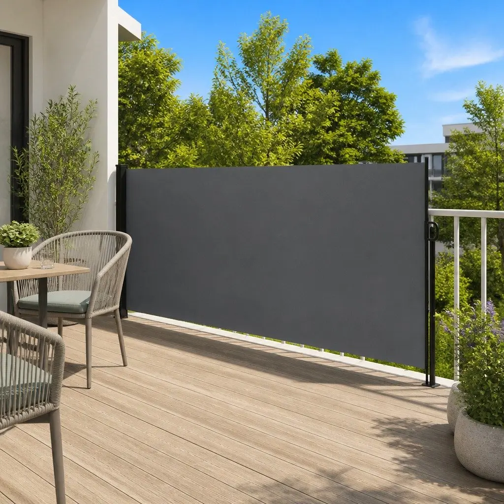 Retractable Side Awning for Privacy and Shade