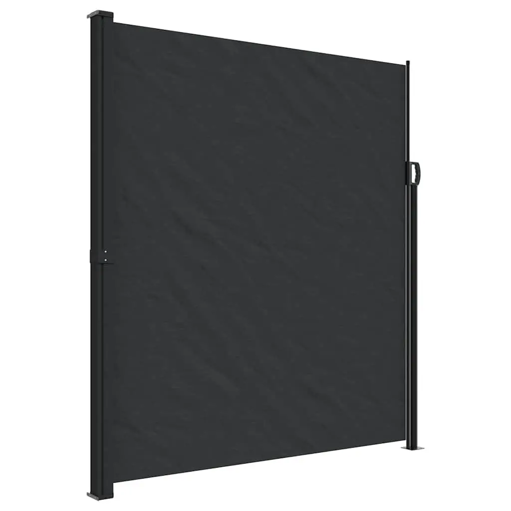 Black Retractable Side Awning 220x300 cm for Patios