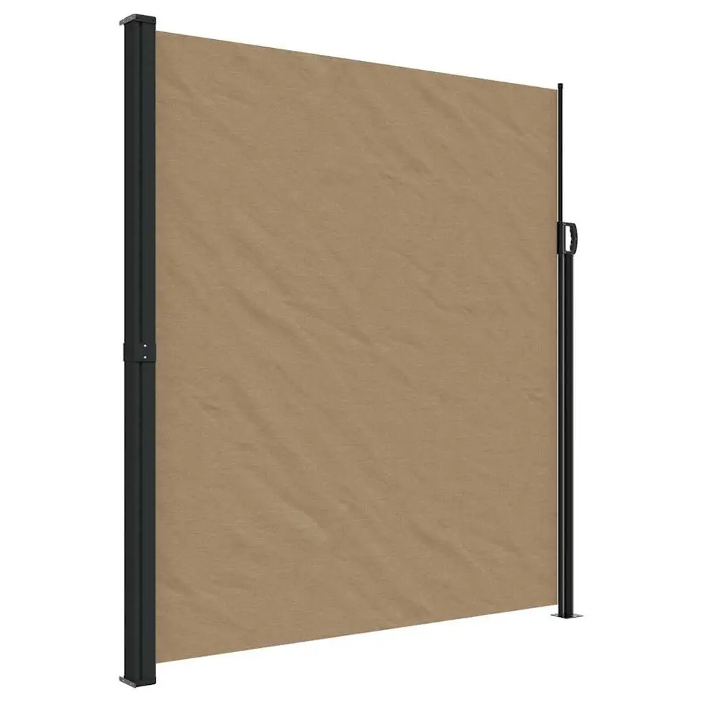 Taupe Retractable Side Awning 220x300cm for Privacy