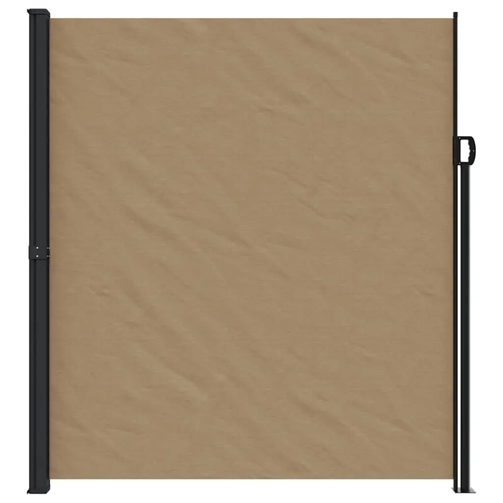 Taupe Retractable Side Awning 220x300cm for Privacy