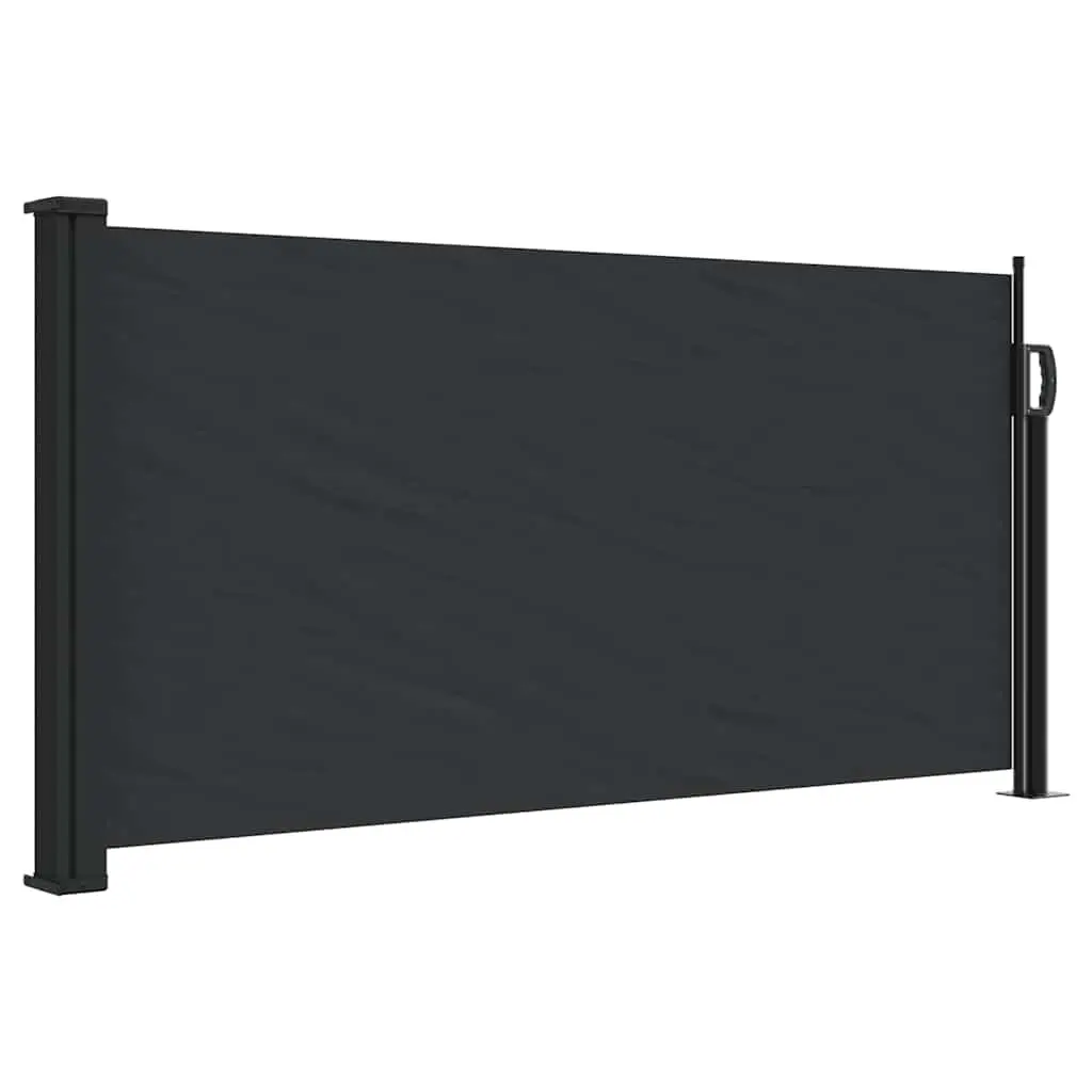 Retractable Side Awning Black 100x500cm