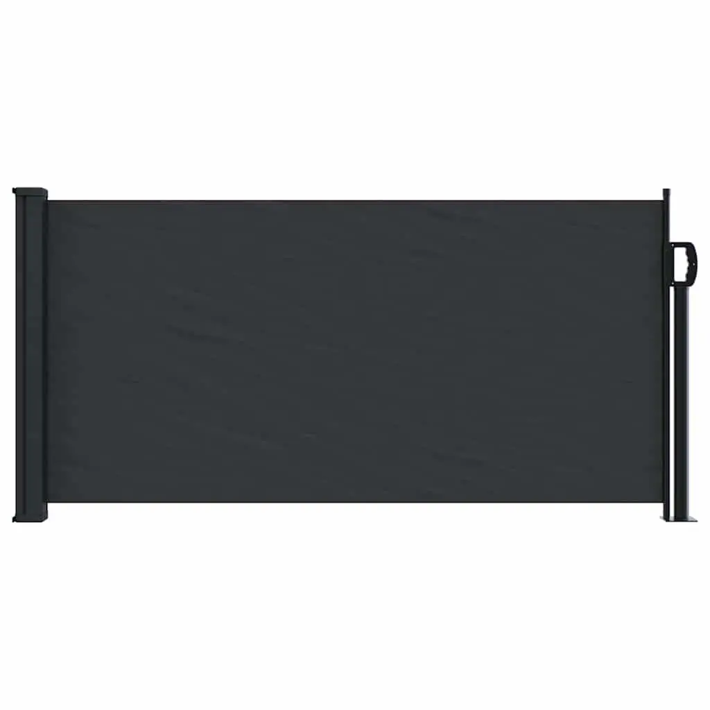 Retractable Side Awning Black 100x500cm