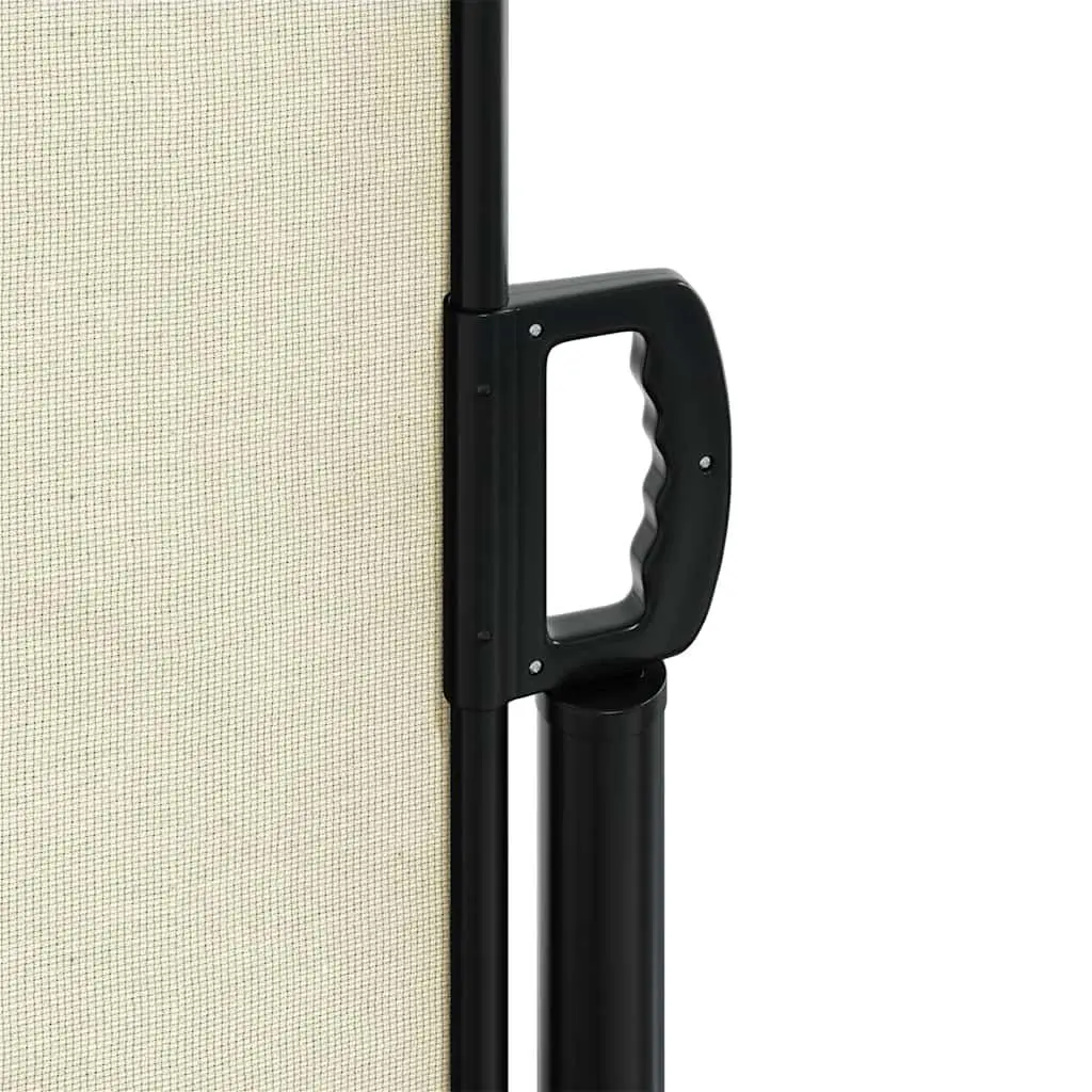 Cream Retractable Side Awning 100x500 cm for Privacy