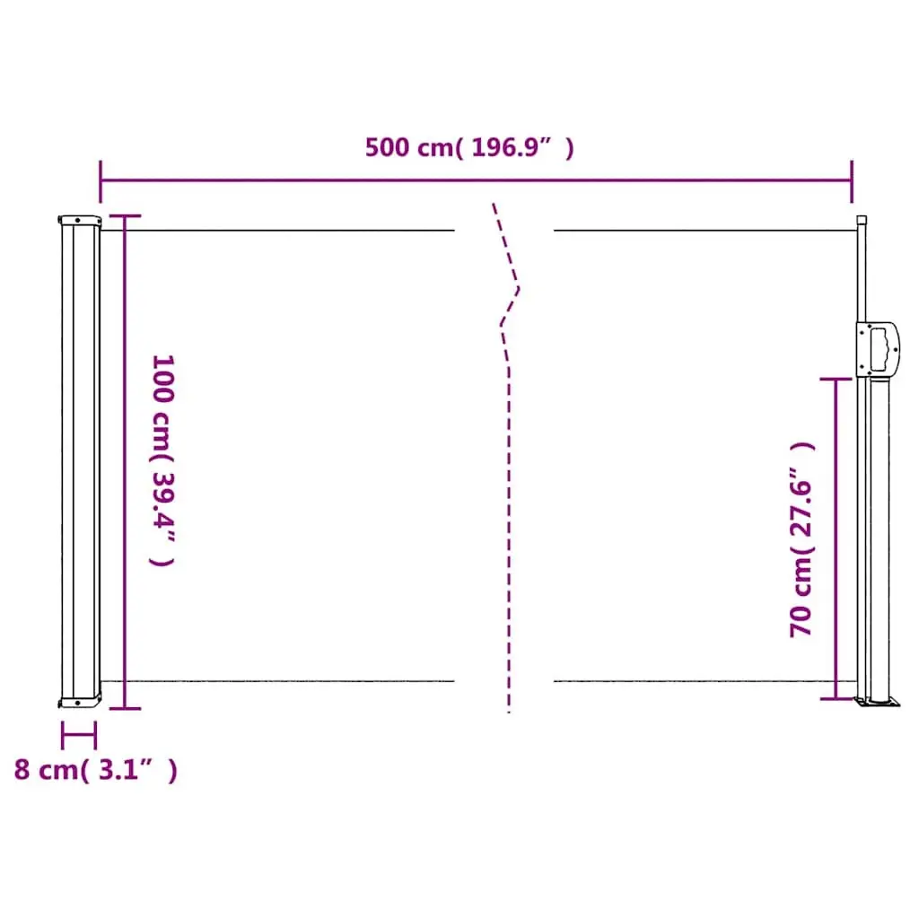 Retractable Side Awning for Outdoor Privacy