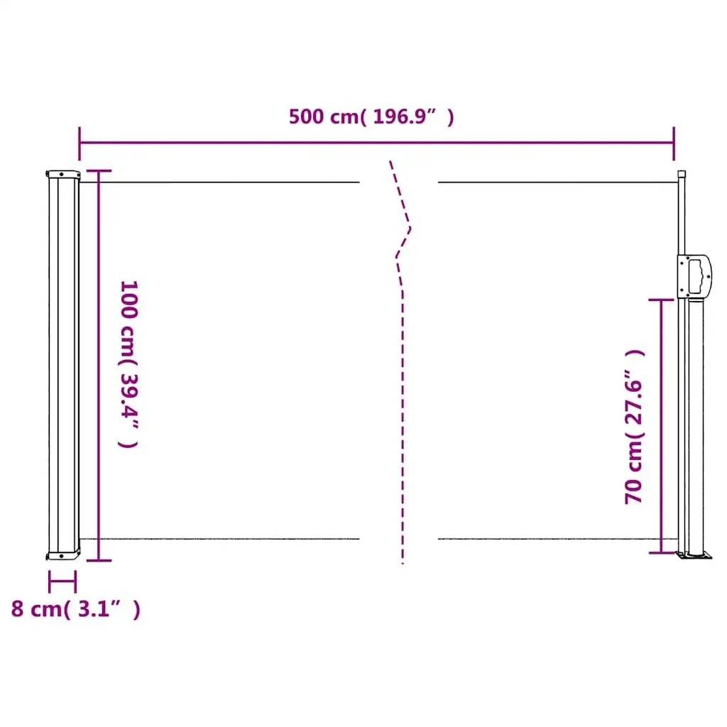 Retractable Side Awning for Outdoor Privacy