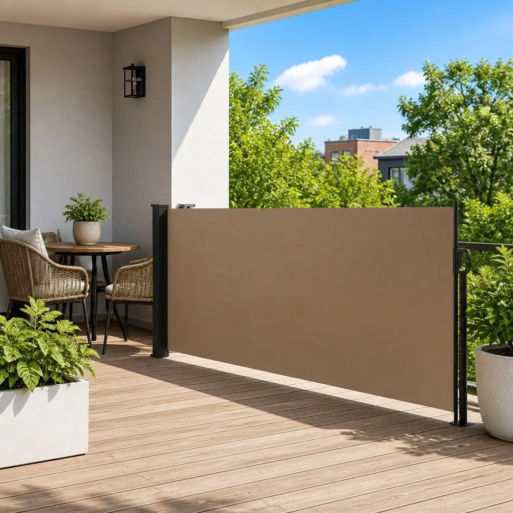 Retractable Side Awning Screen 120x500 cm